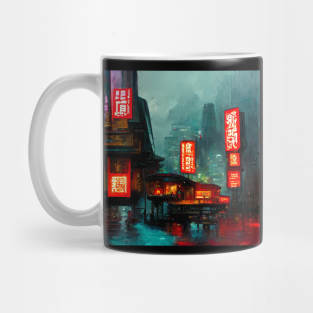 Neon Path - Cyberpunk Cityscape Mug